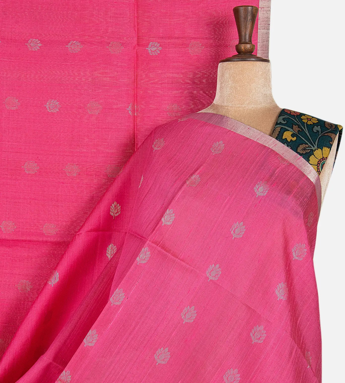 Pink Raw Silk Saree