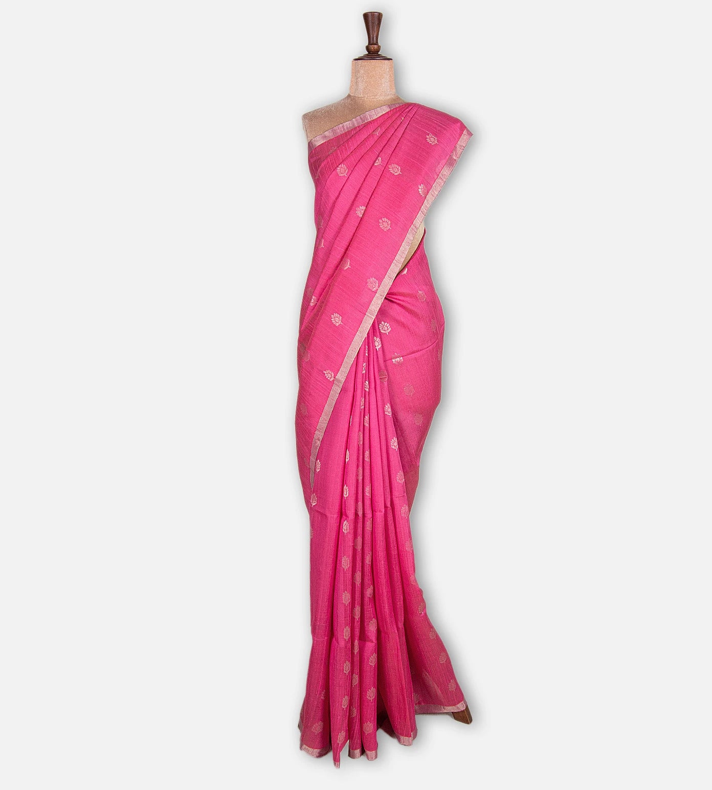 Pink Raw Silk Saree