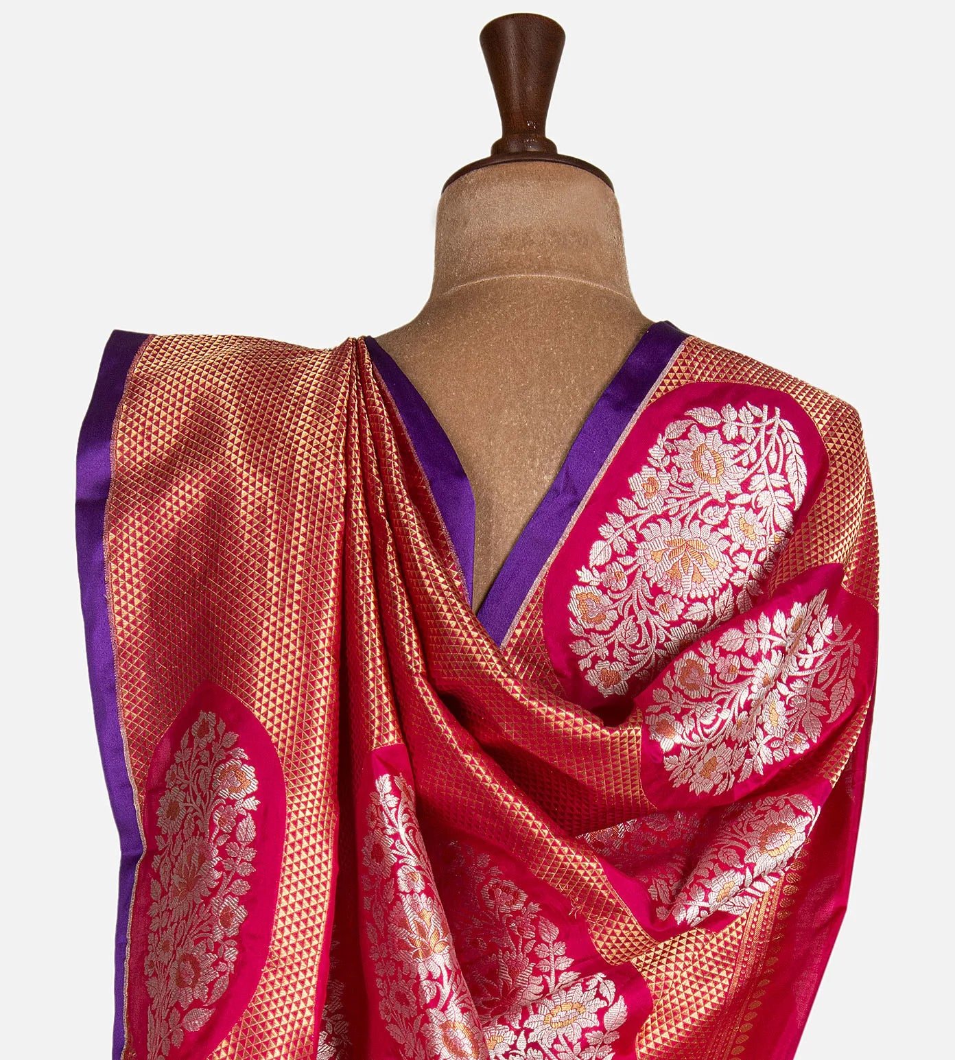 Pink Banarasi Silk Saree