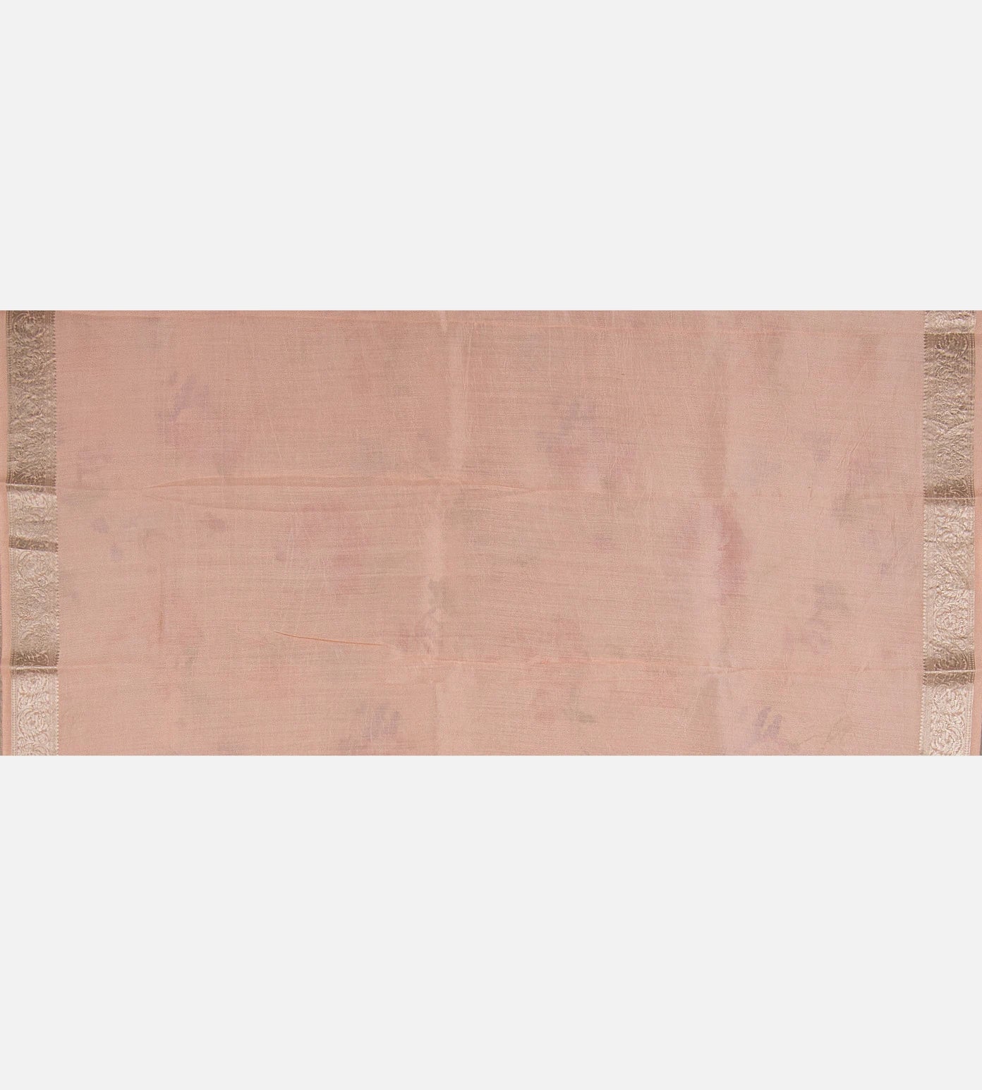 Light Peach Organza Saree
