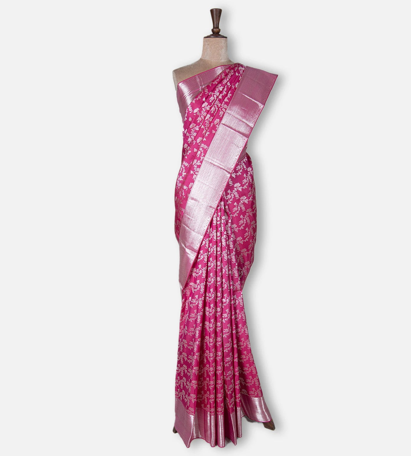 Pink Kanchipuram Silk Saree