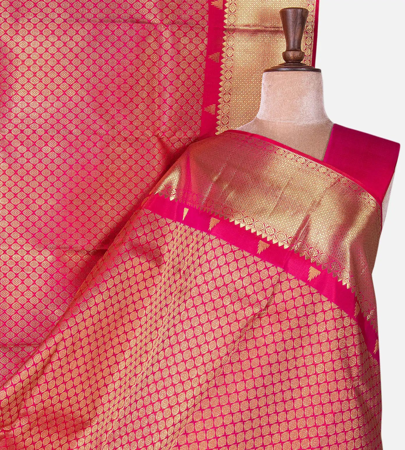 Pink Kanchipuram Silk Saree