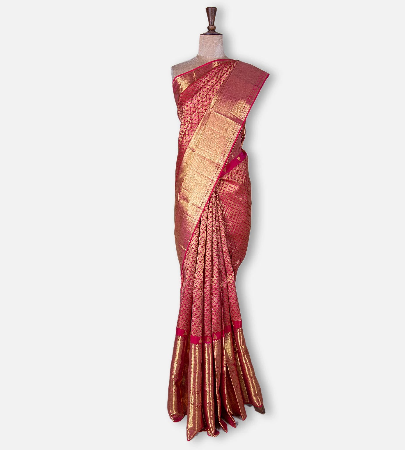 Pink Kanchipuram Silk Saree