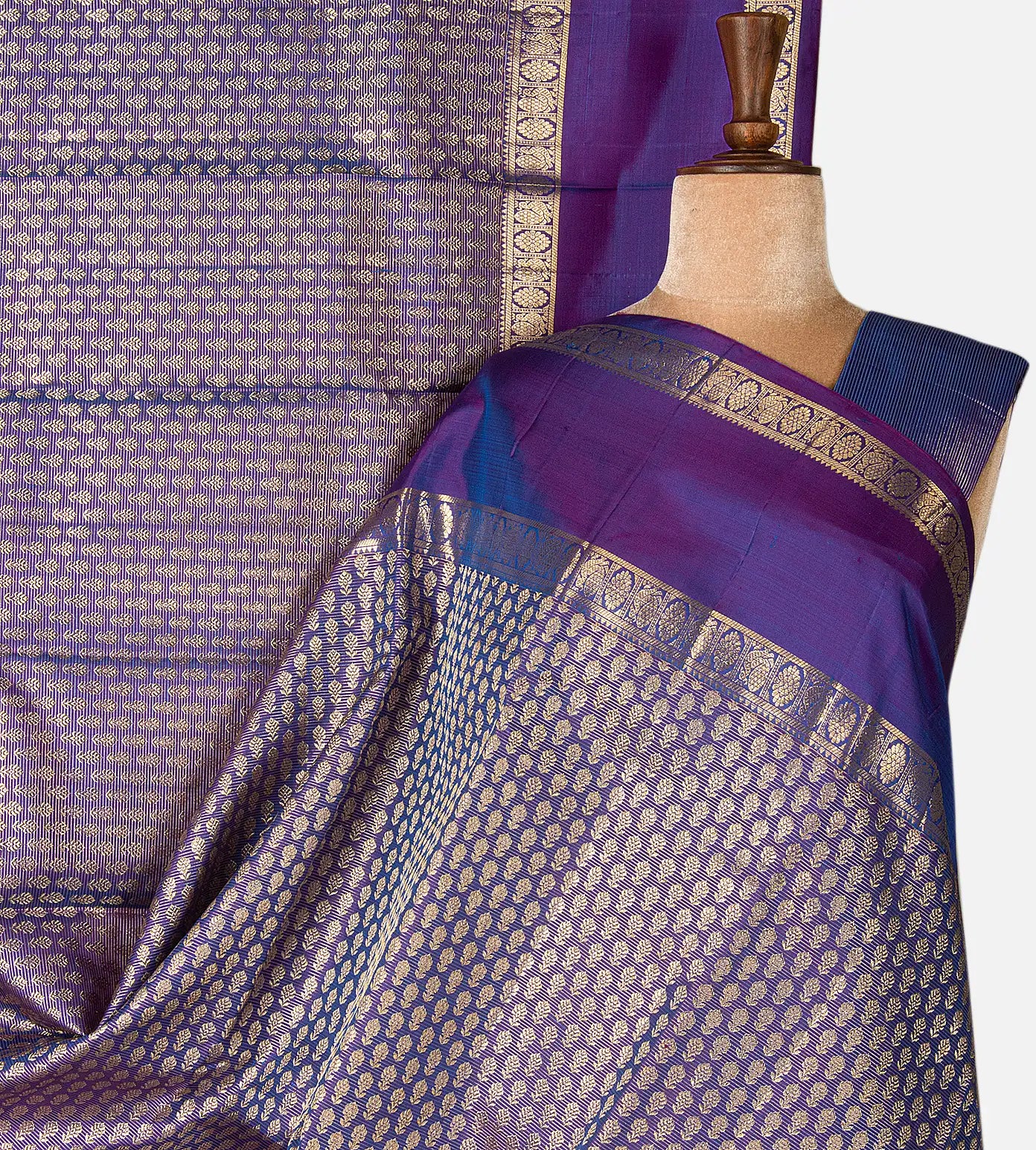 Violet Kanchipuram Silk Saree