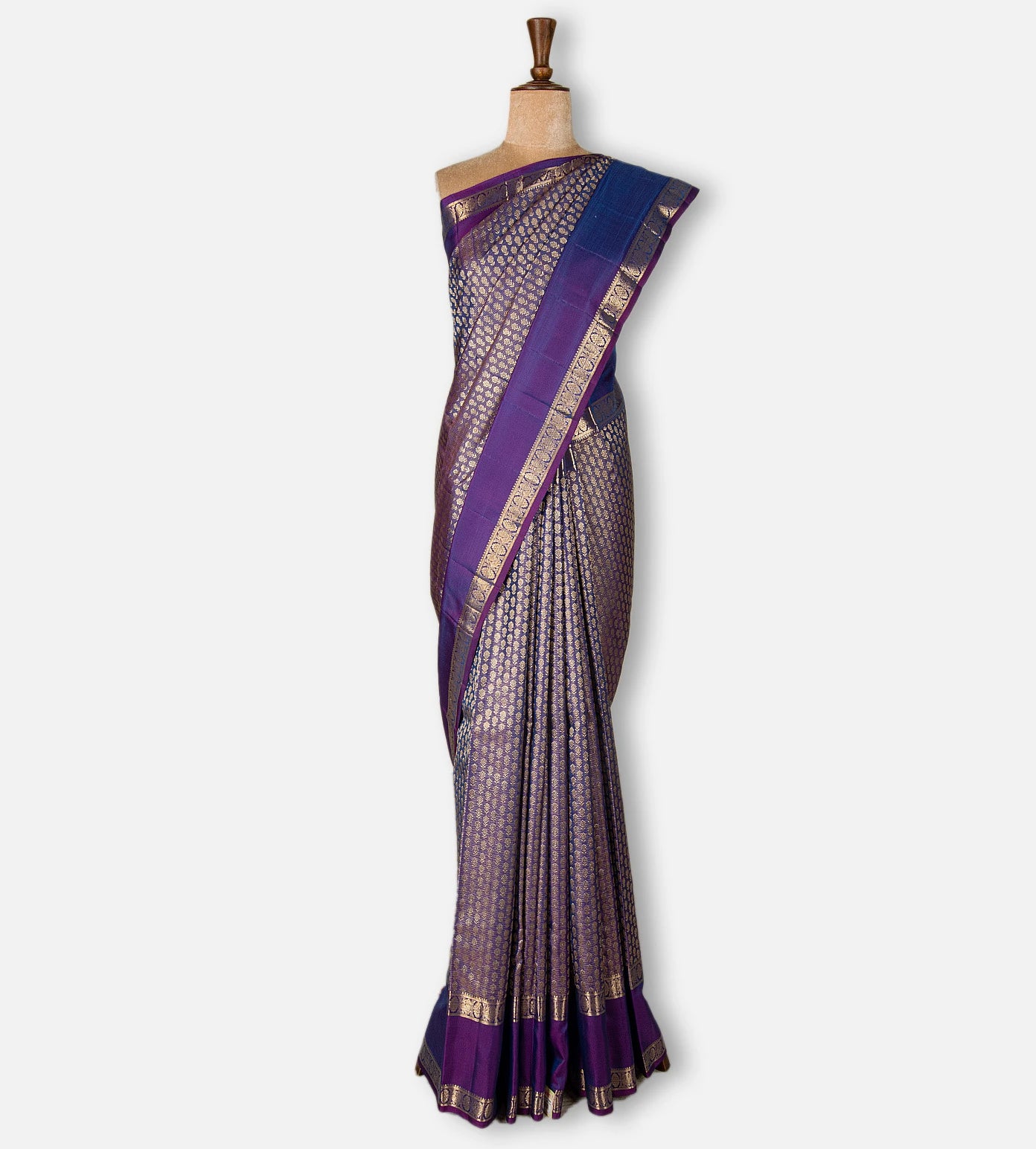 Violet Kanchipuram Silk Saree