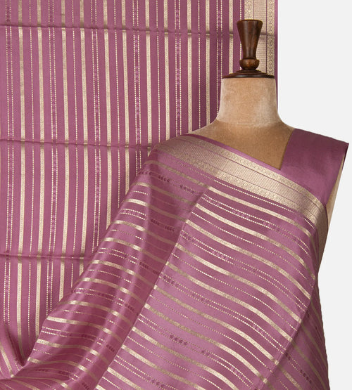 Pink Mysore Crepe Saree