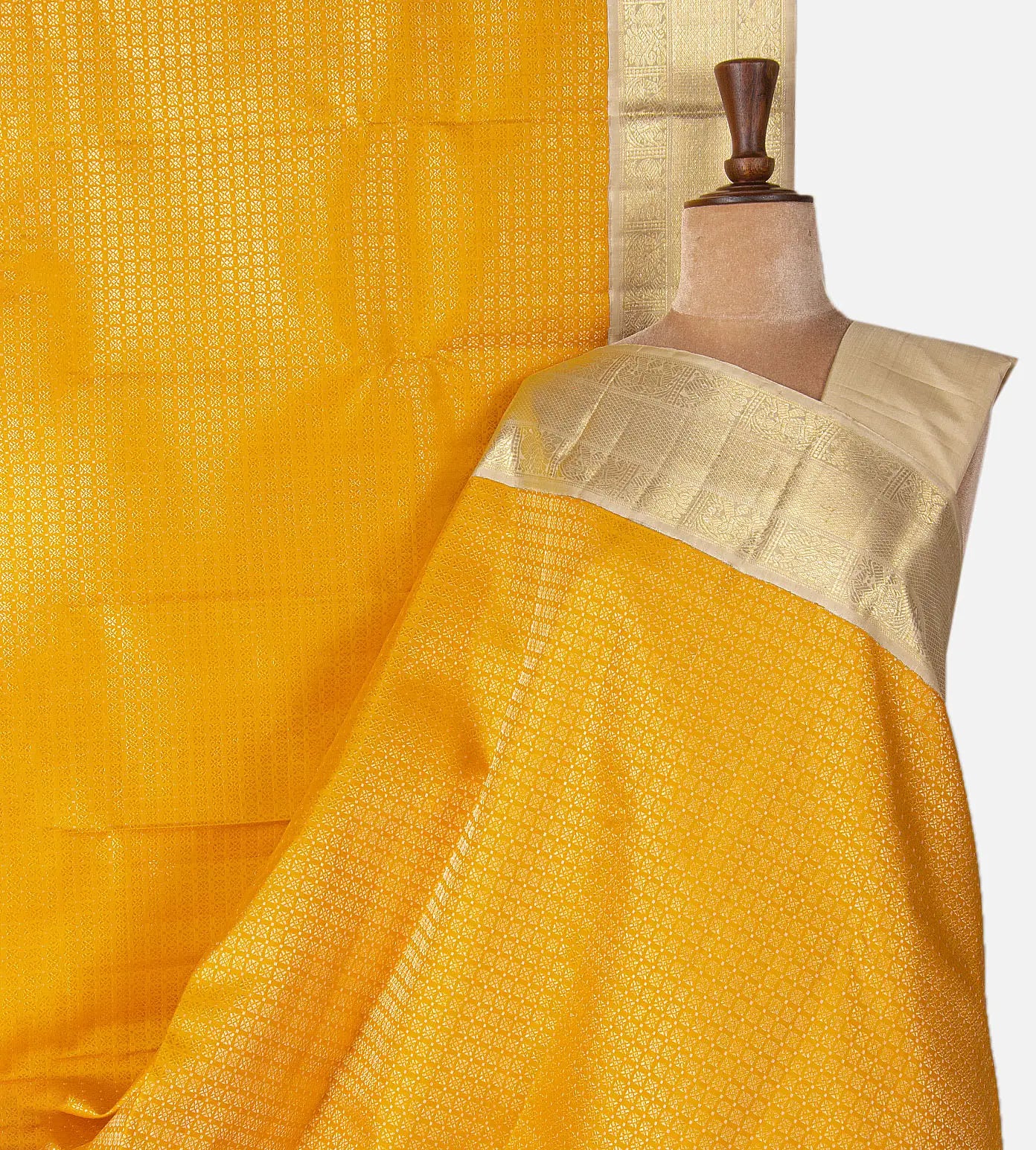Yellow Kanchipuram Silk Saree