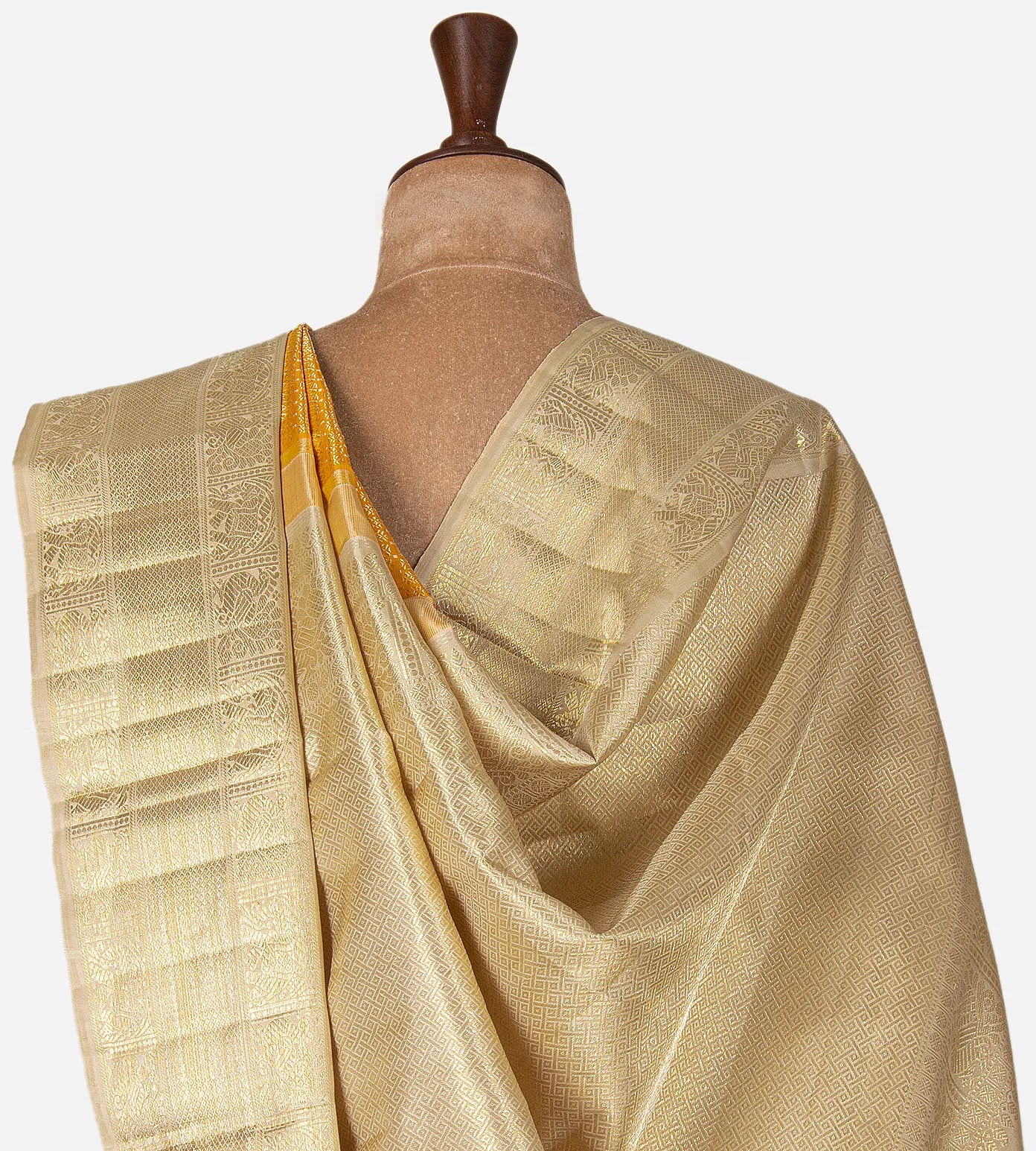 Yellow Kanchipuram Silk Saree
