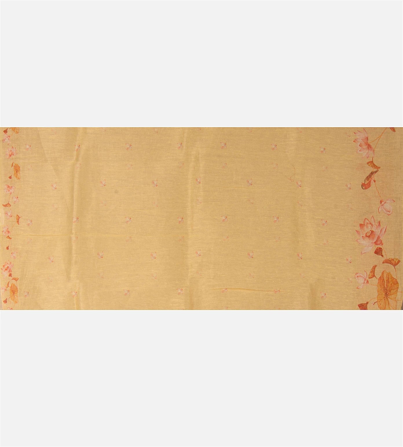 Yellow Linen Saree