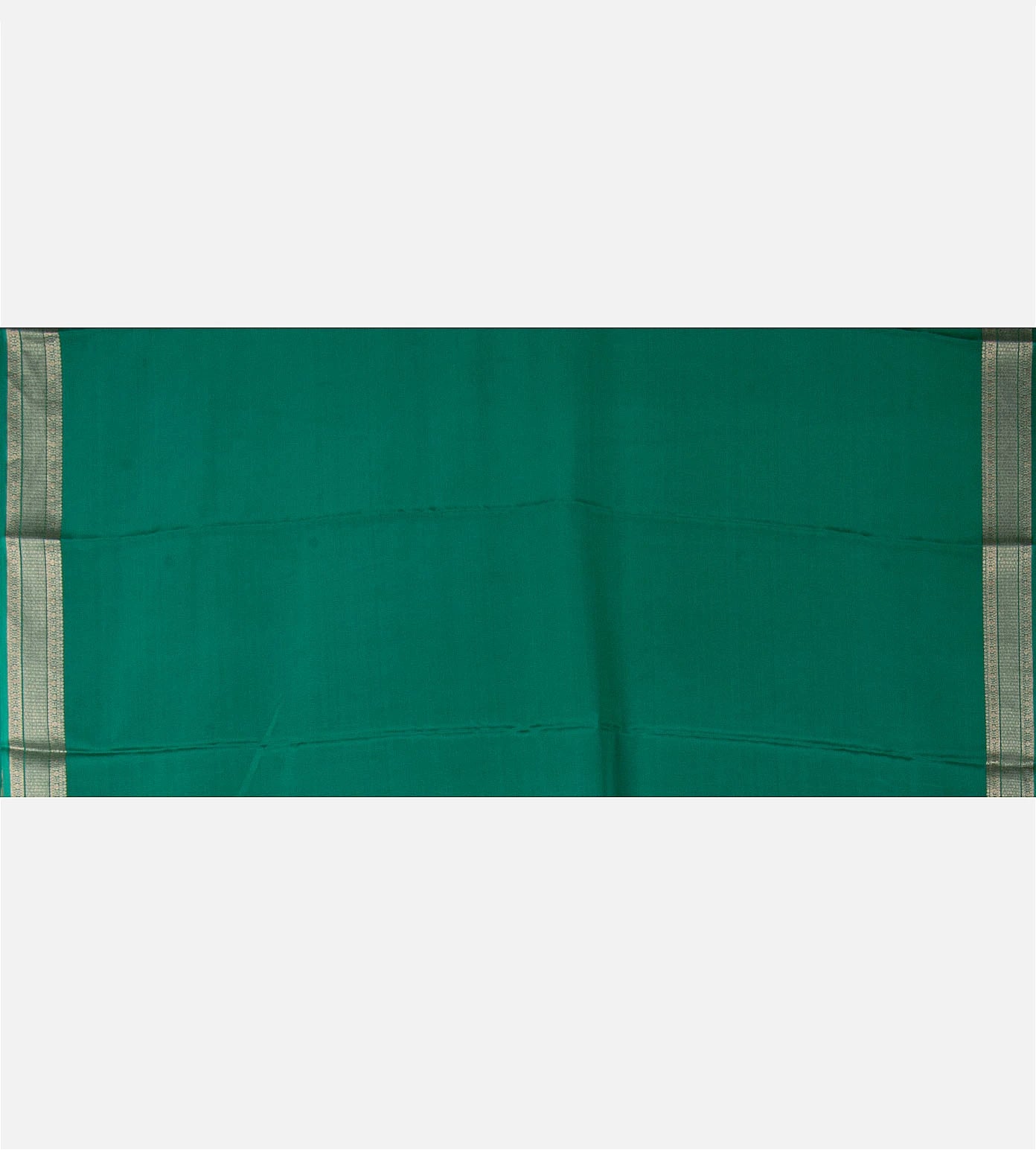 Deep Teal Mysore Crepe Saree