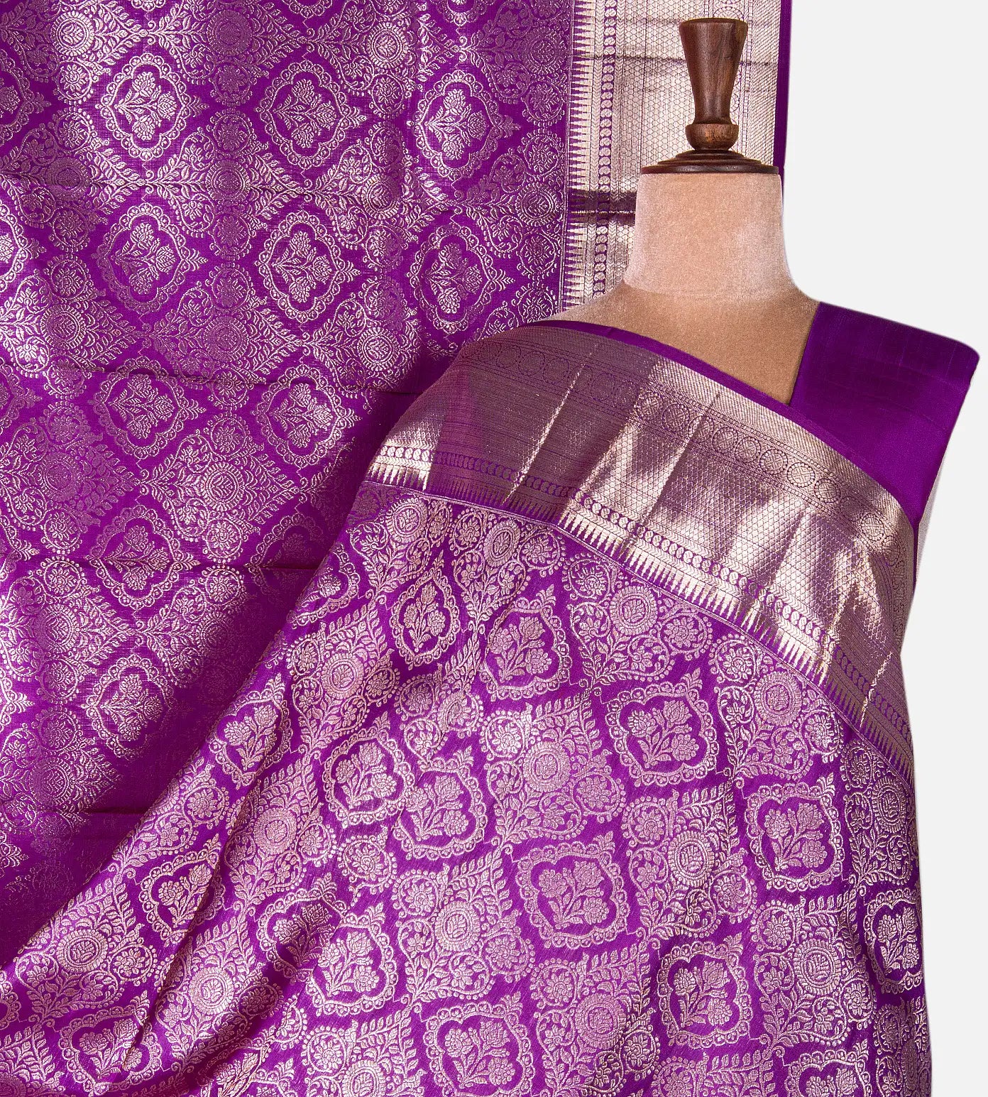 Purple Kanchipuram Silk Saree