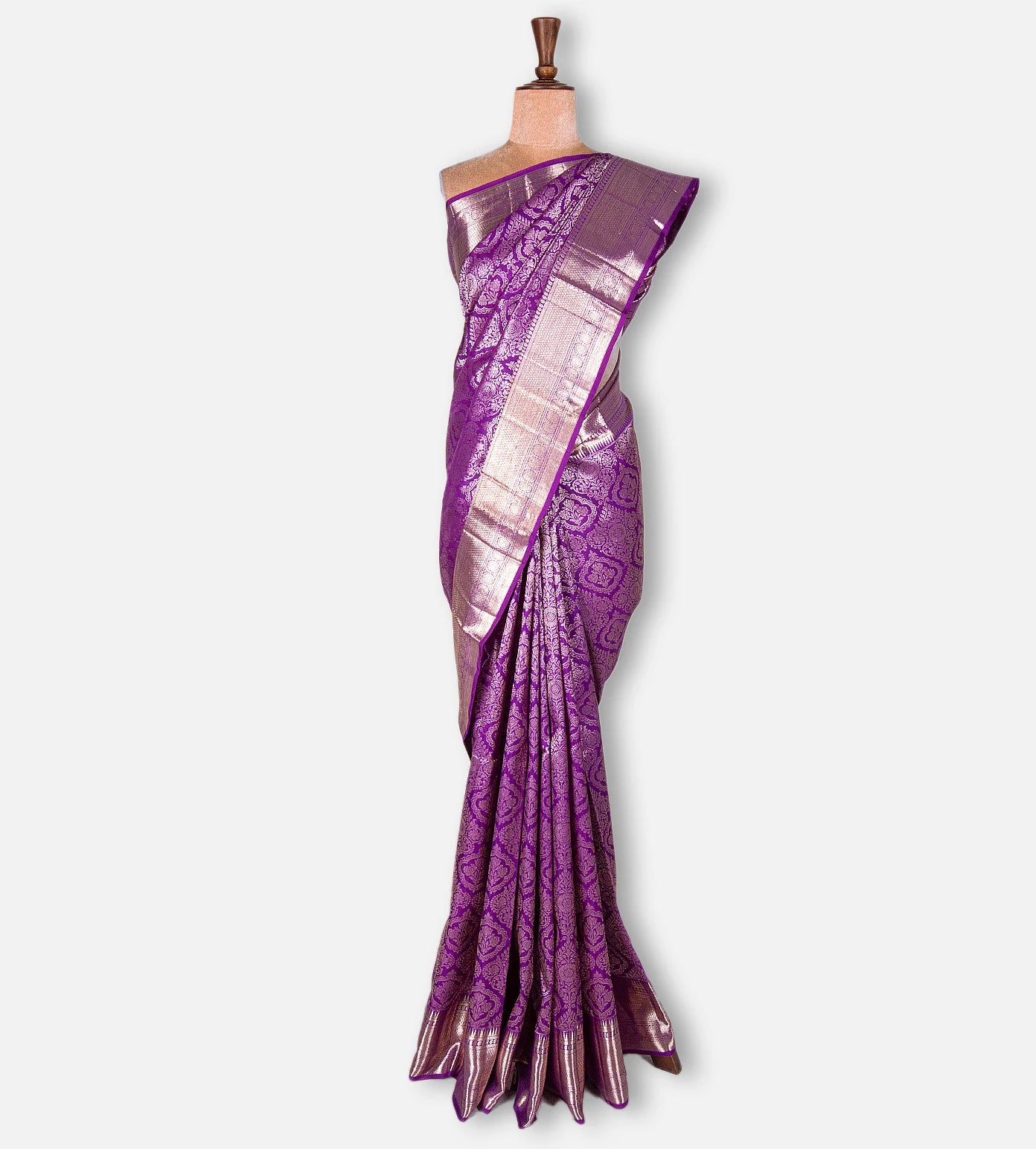 Purple Kanchipuram Silk Saree