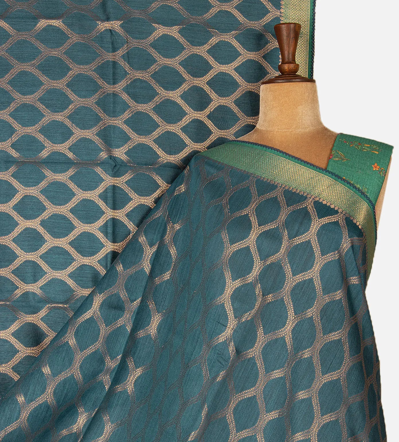 Blue Tussar Saree