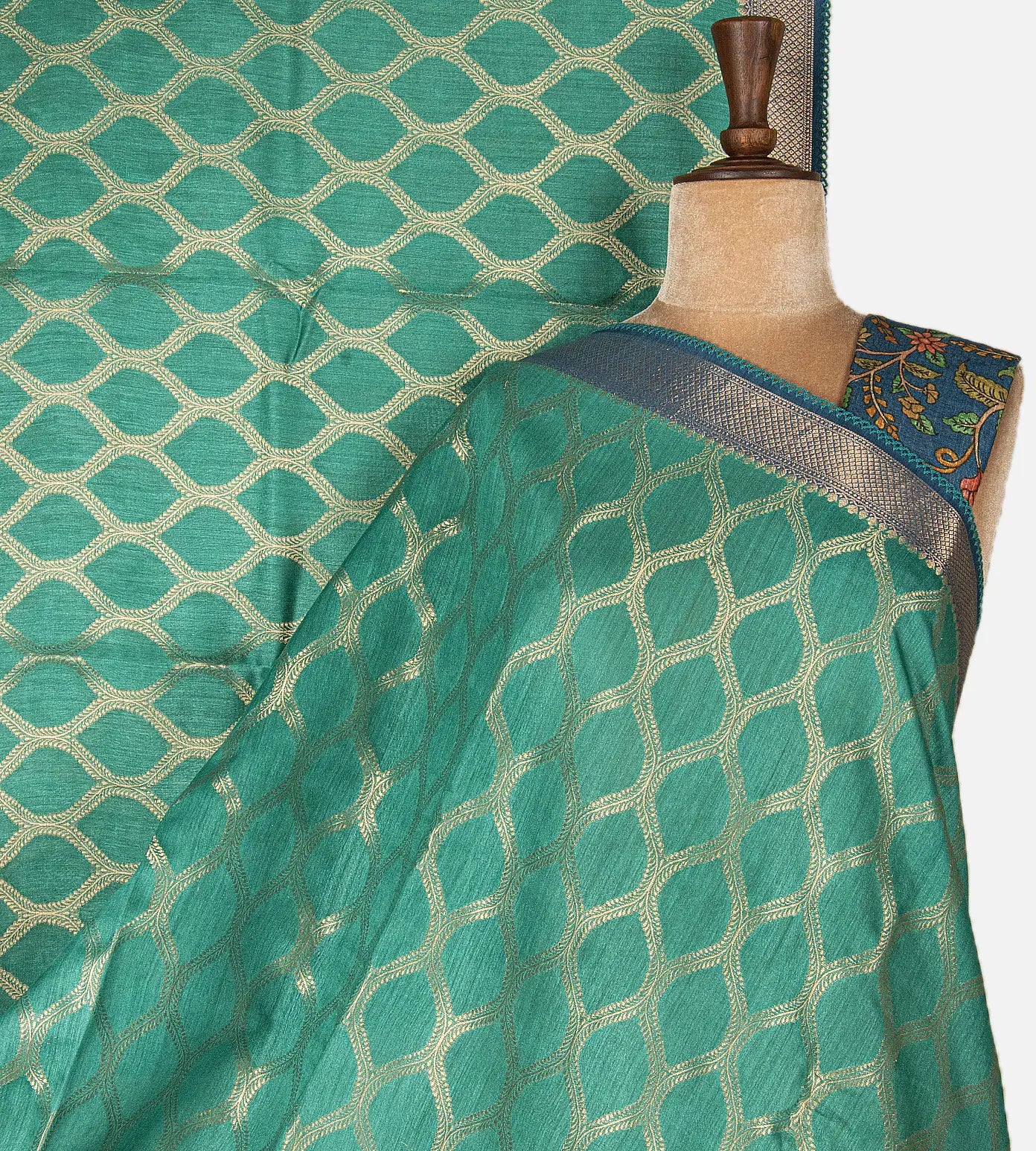 Sea Green Tussar Saree