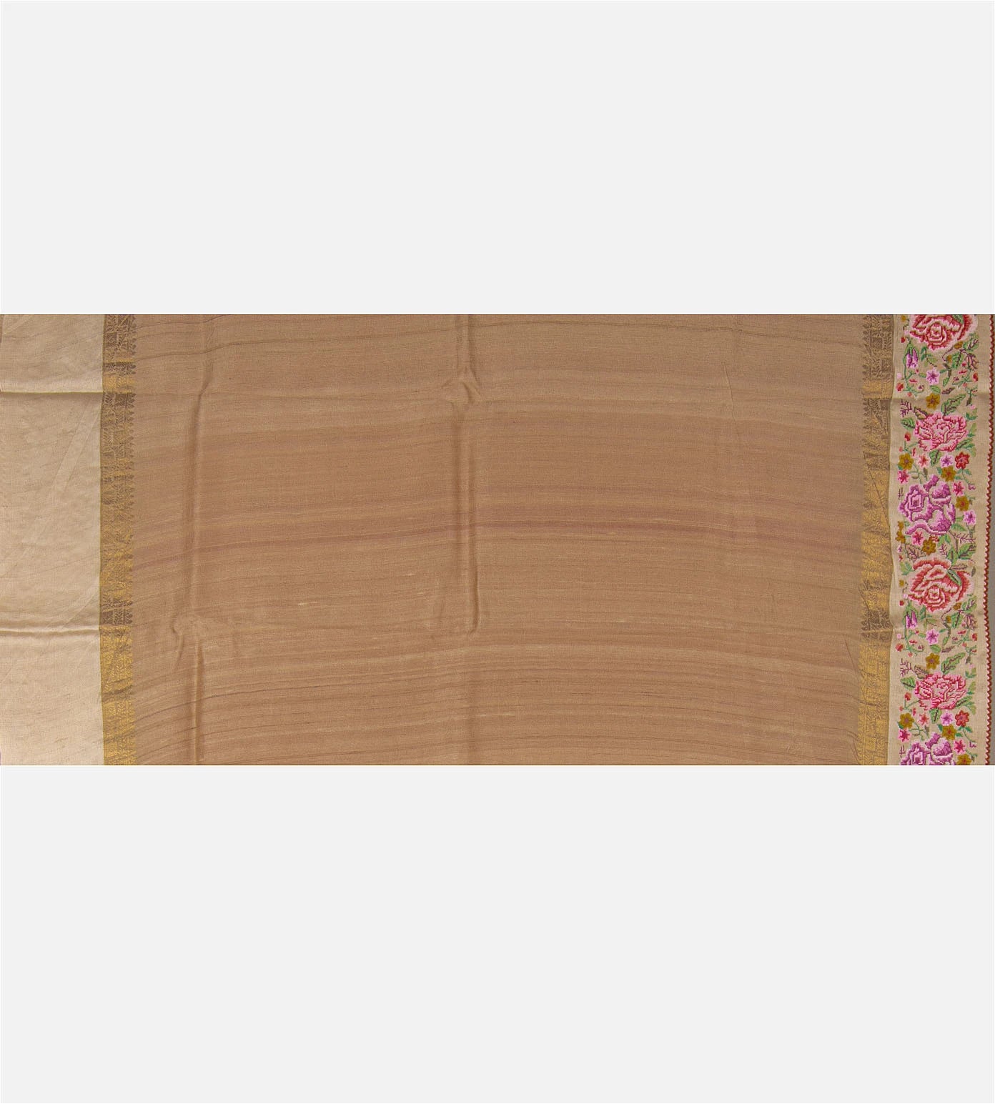 Orange Tussar Saree