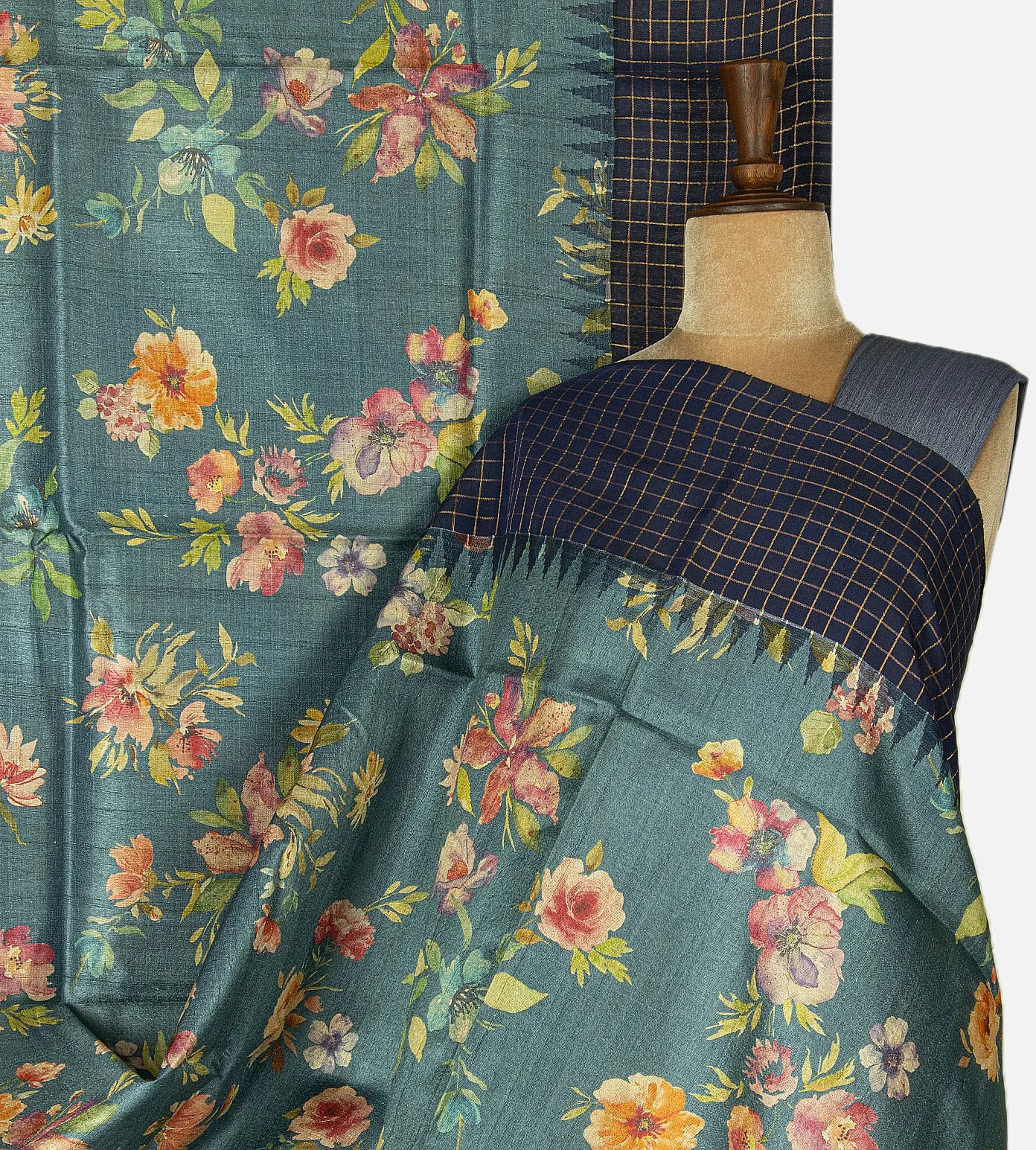 Grey Tussar Saree