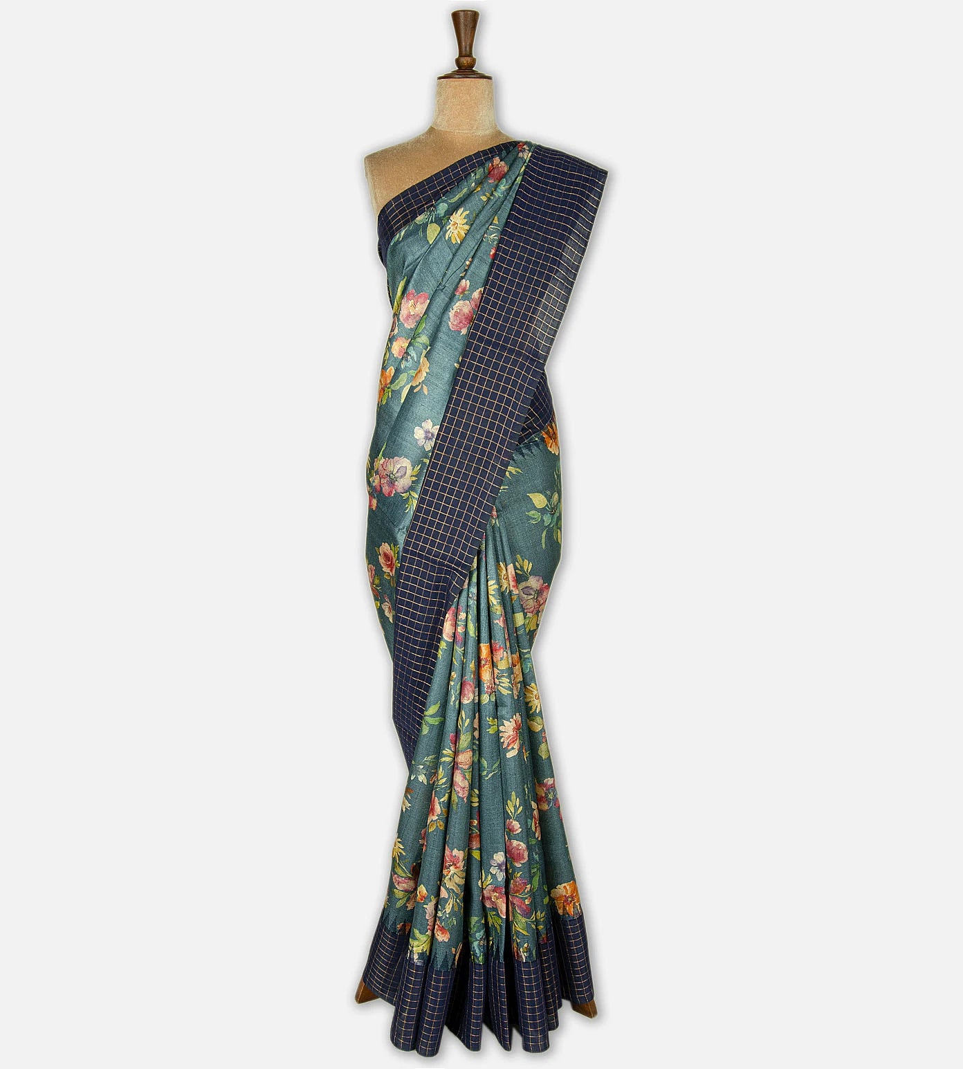 Grey Tussar Saree