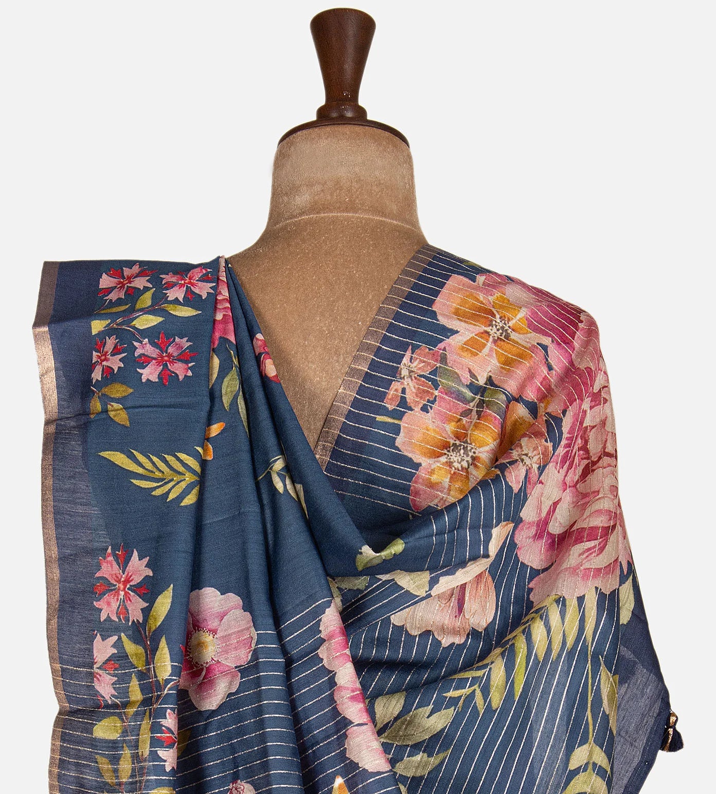Blue Moonga Tussar Saree