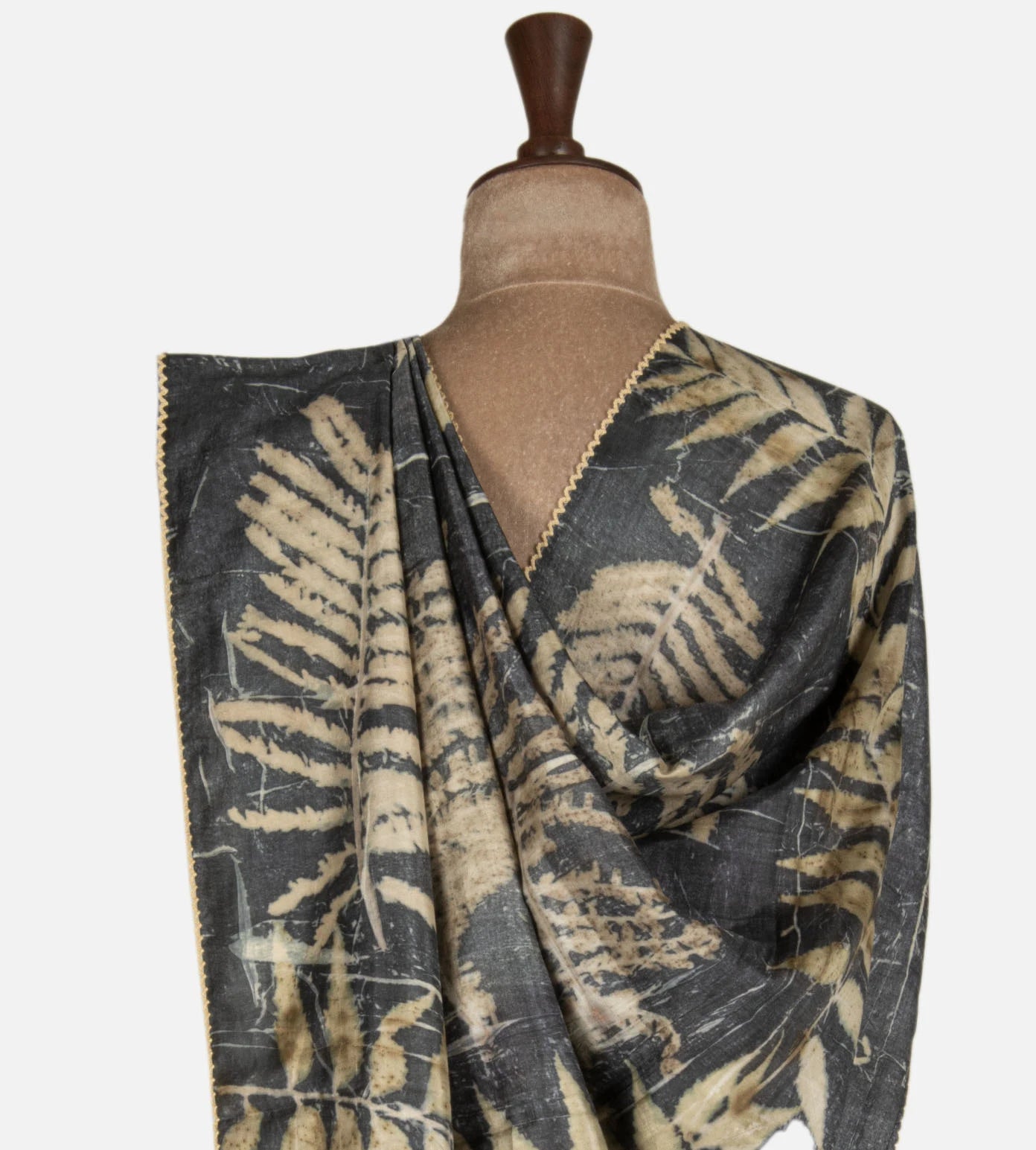Grey Mulberry Silk Saree