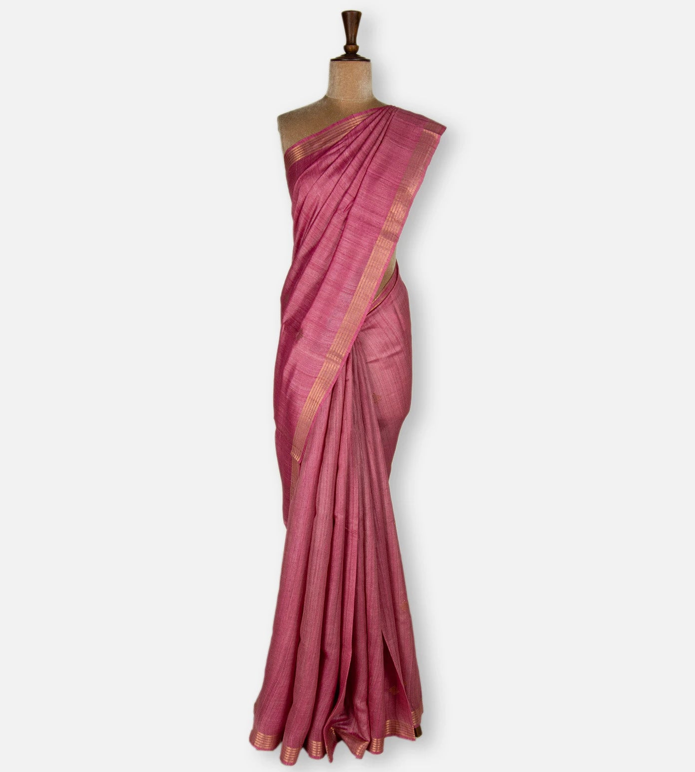 Pink Tussar Saree