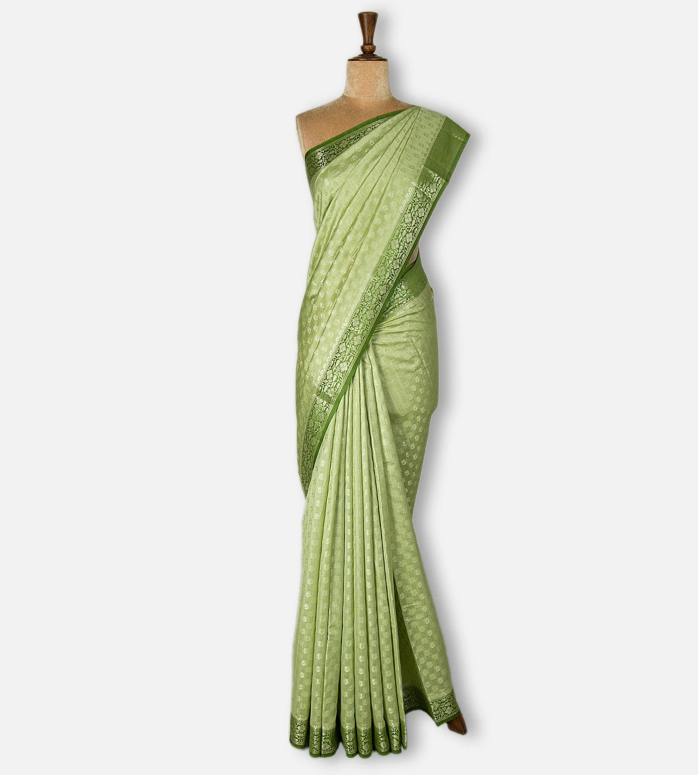 Light Green Chaniya Silk Saree