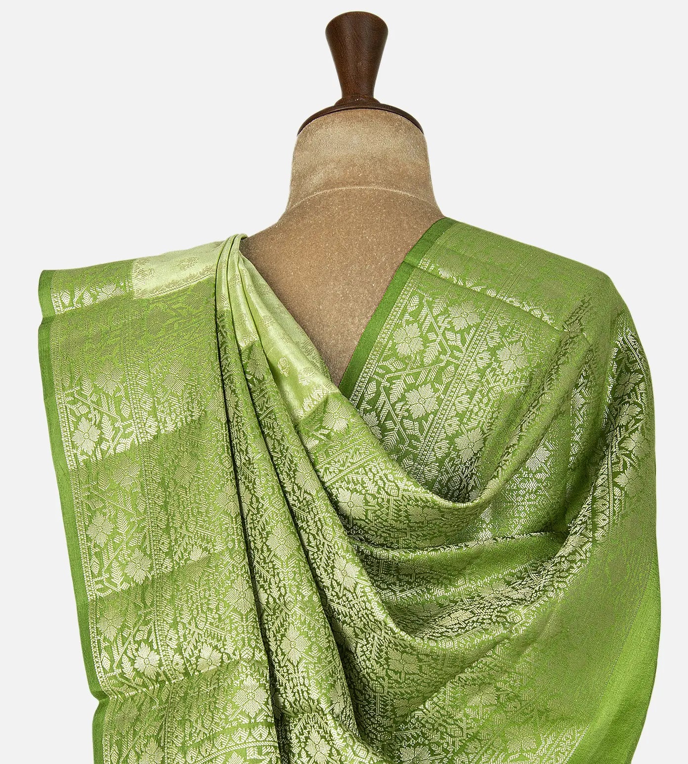 Light Green Chaniya Silk Saree