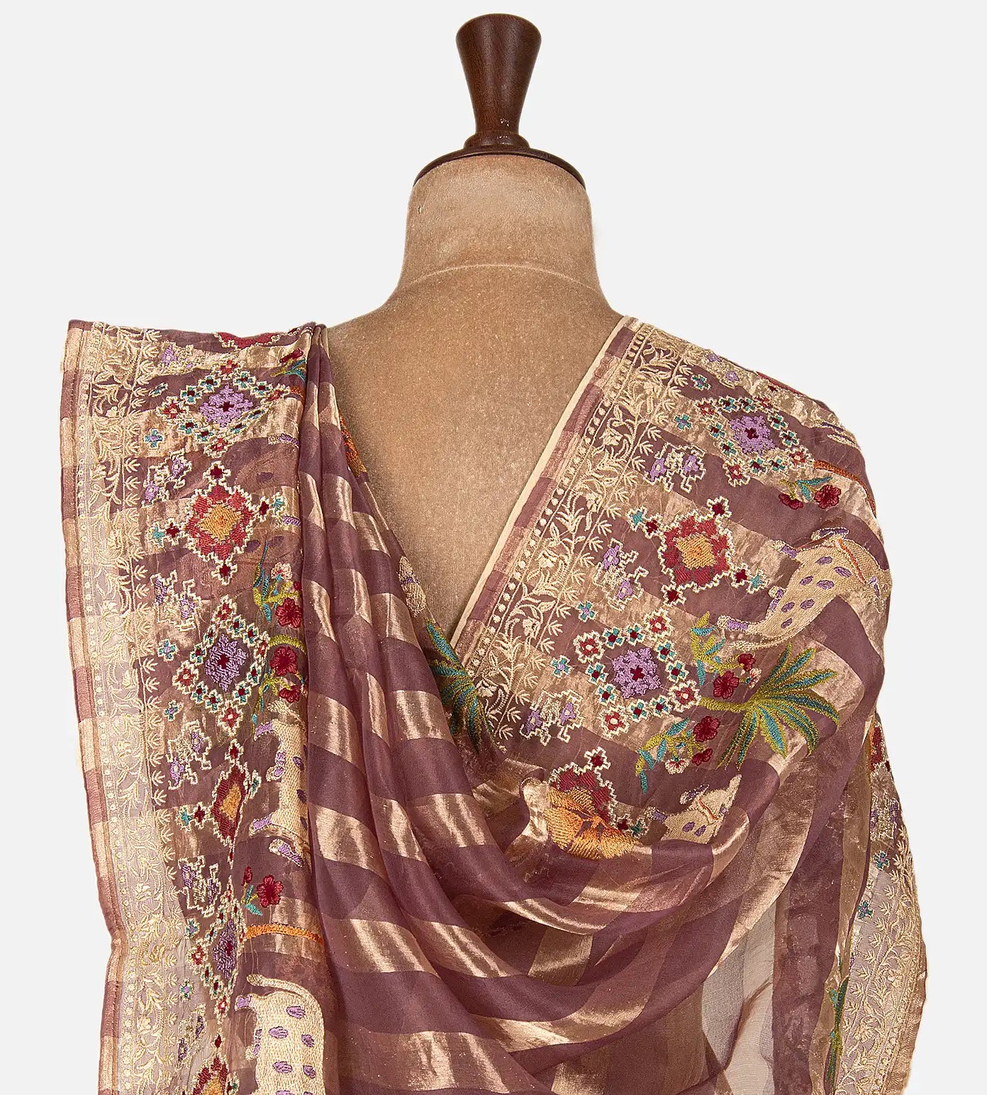 Onion Pink Organza Saree
