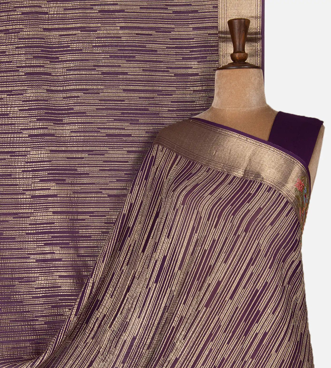 Purple Banarasi Georgette Saree