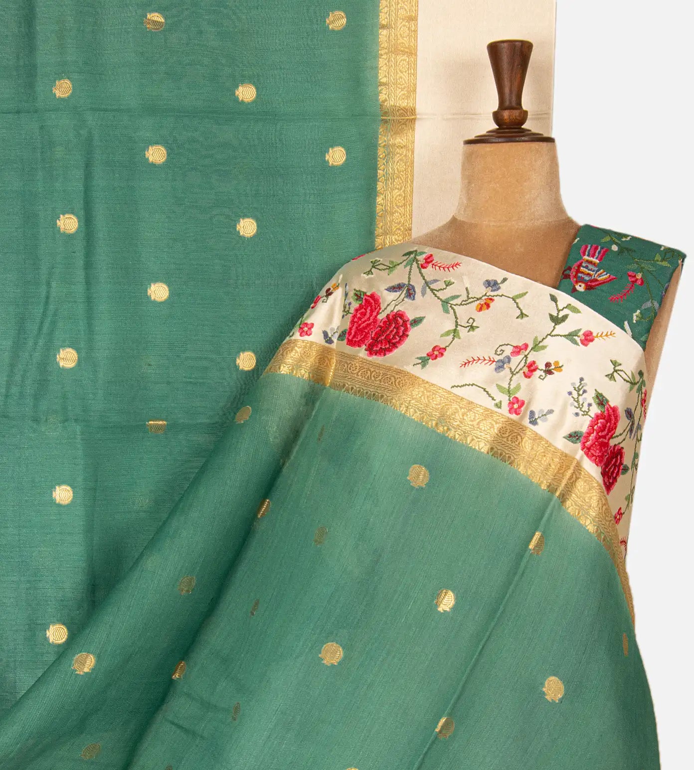 Blue Banarasi Tussar Saree
