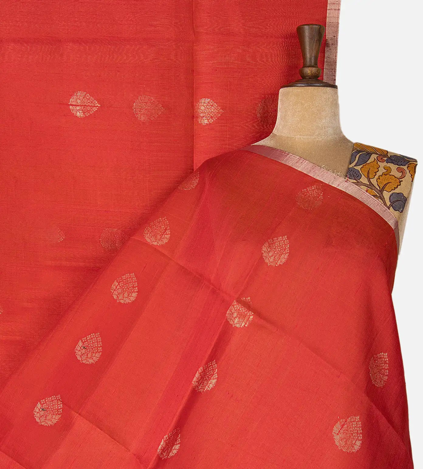 Red Raw Silk saree