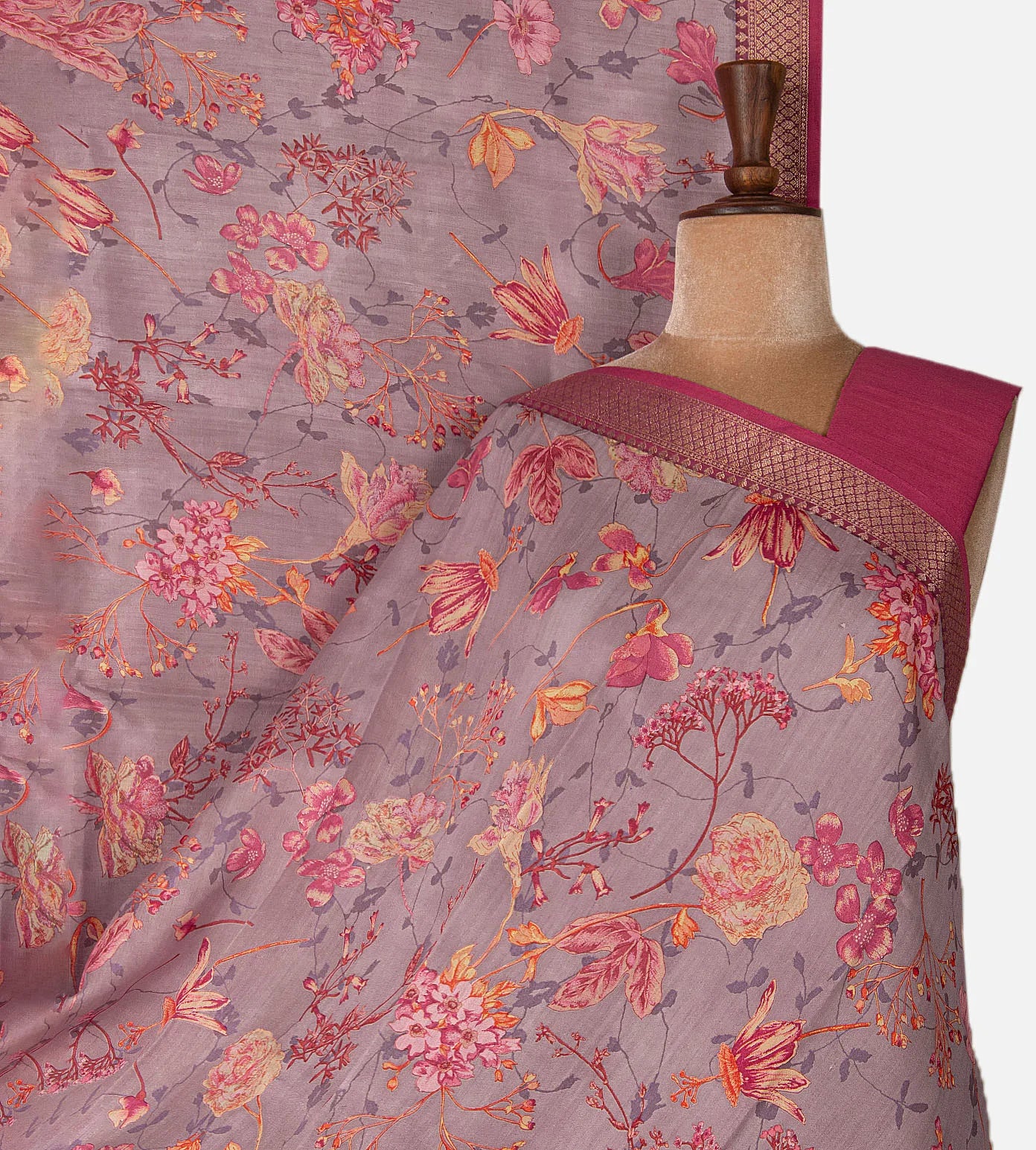 Lavender Chaniya Silk Saree