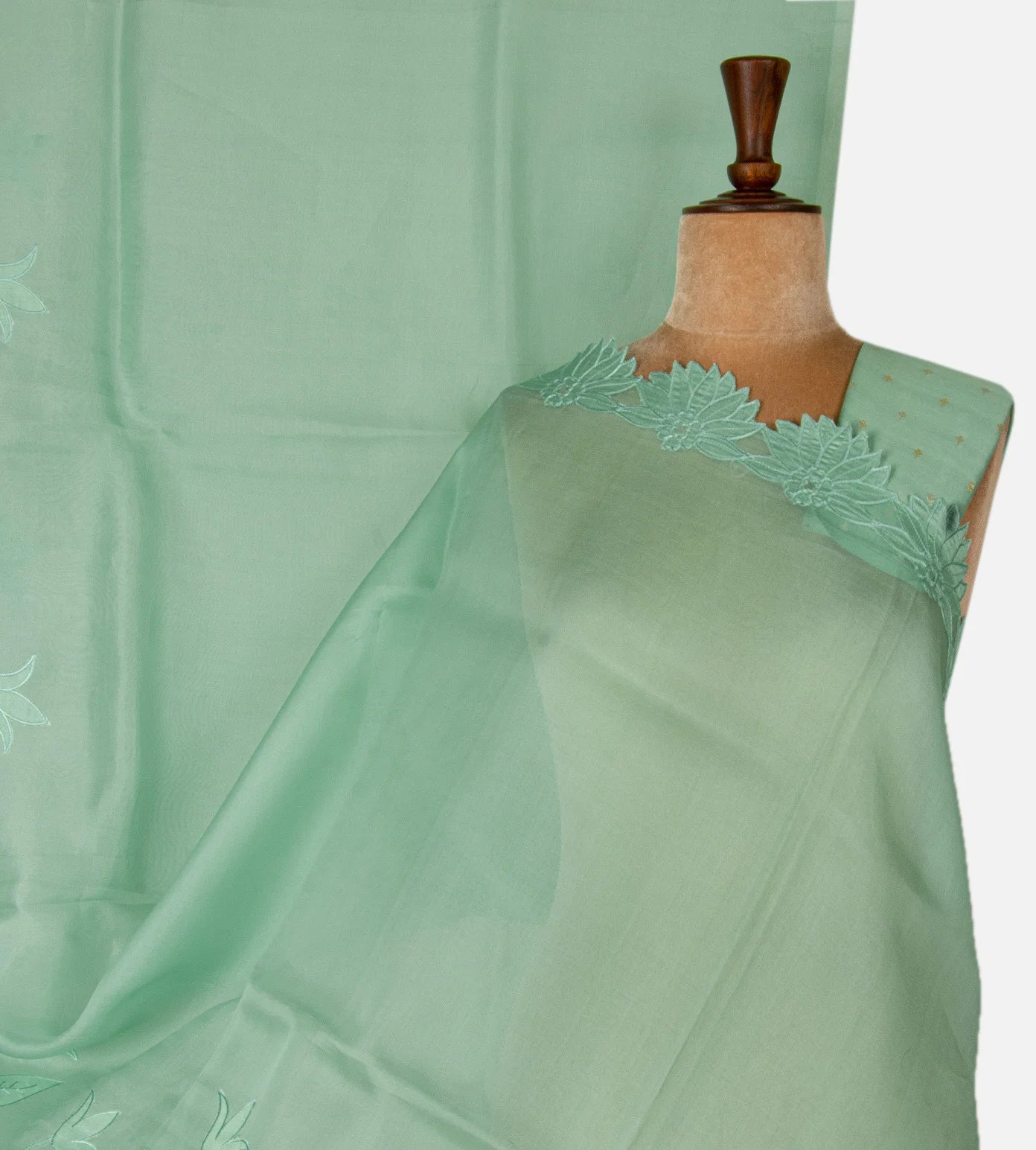 Blue Organza Saree