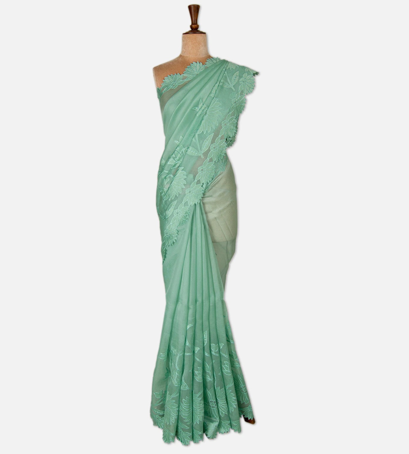 Blue Organza Saree