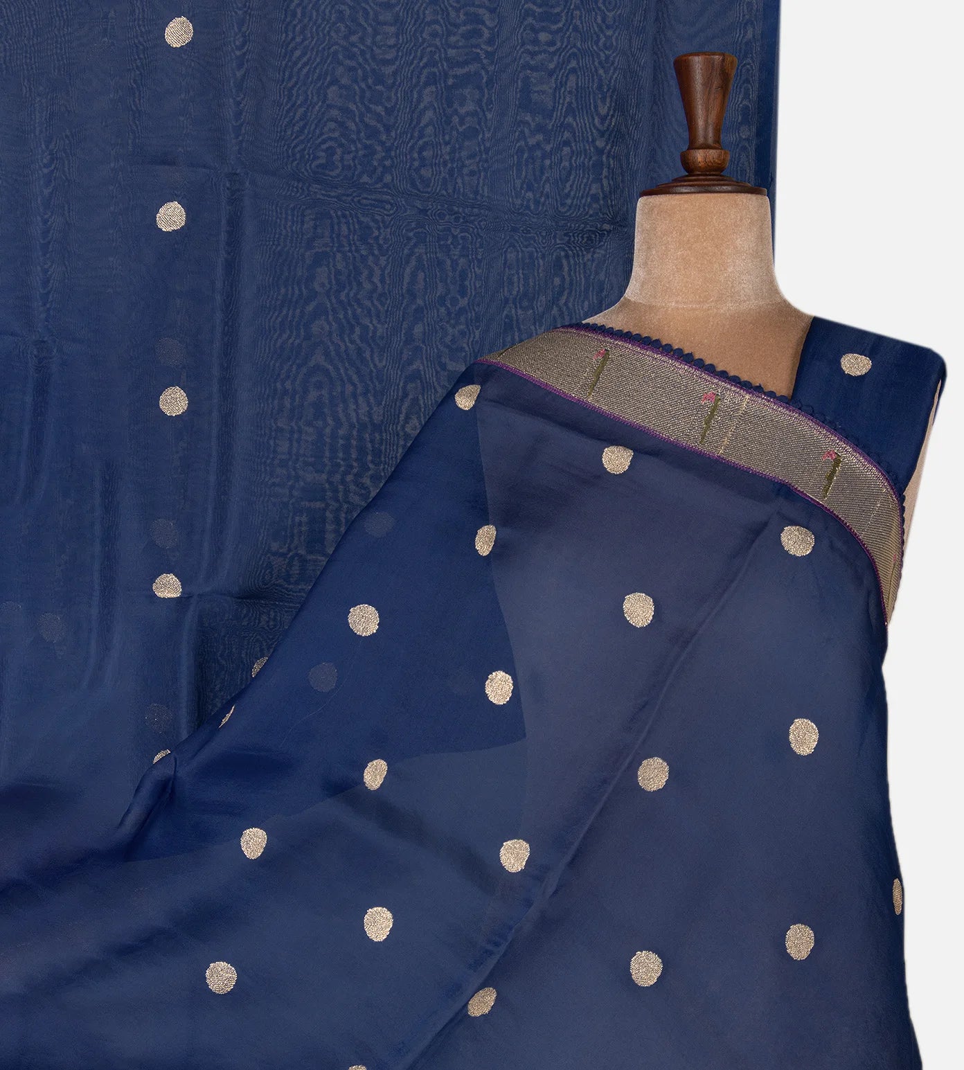 Blue Organza Saree