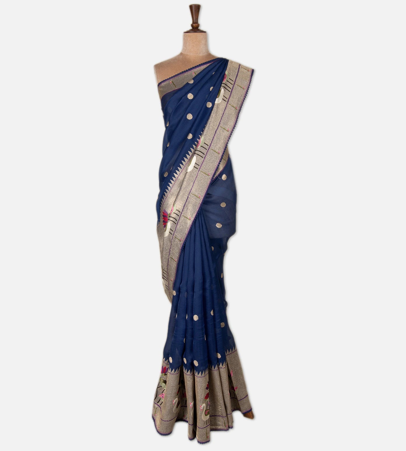 Blue Organza Saree