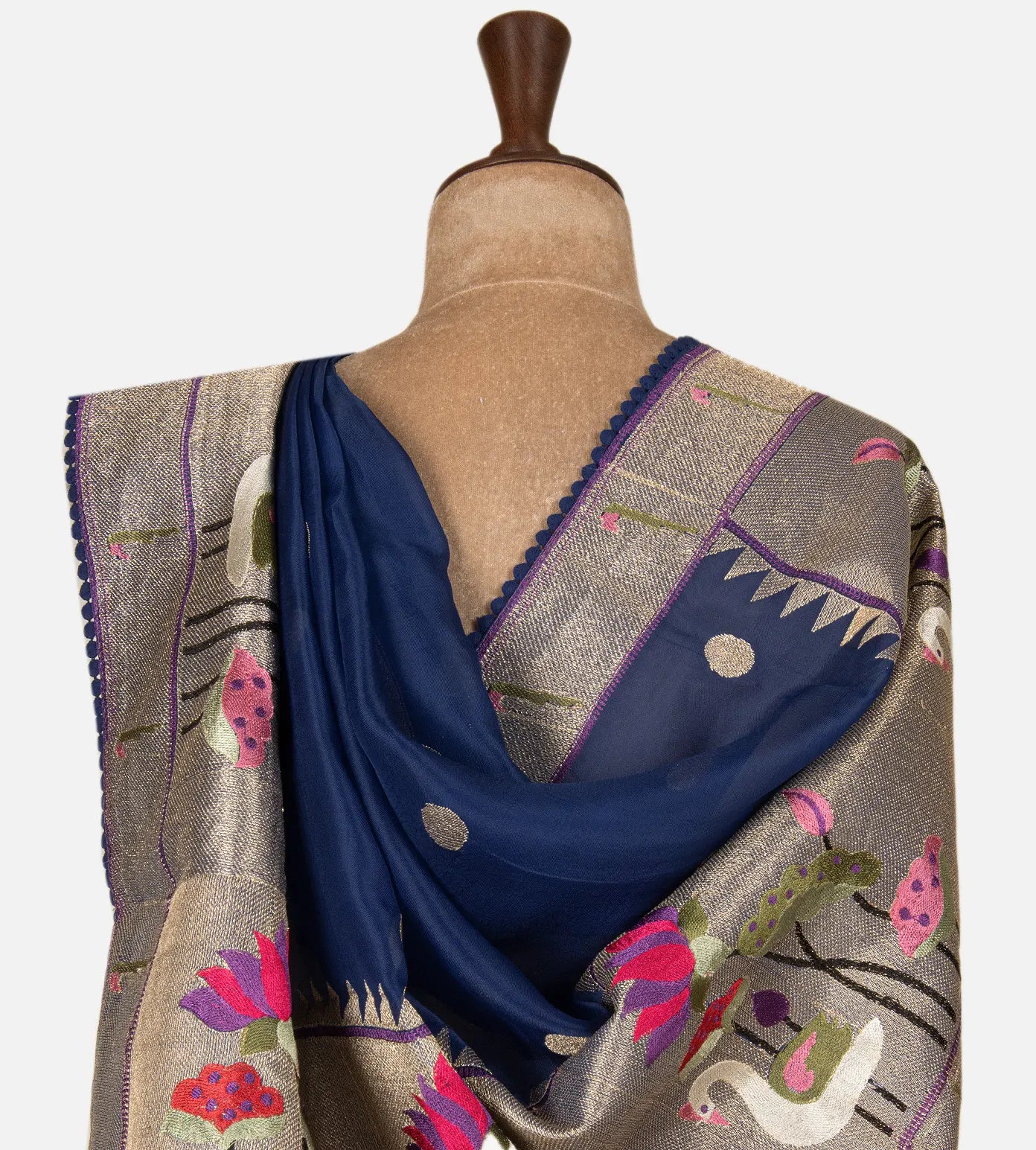 Blue Organza Saree