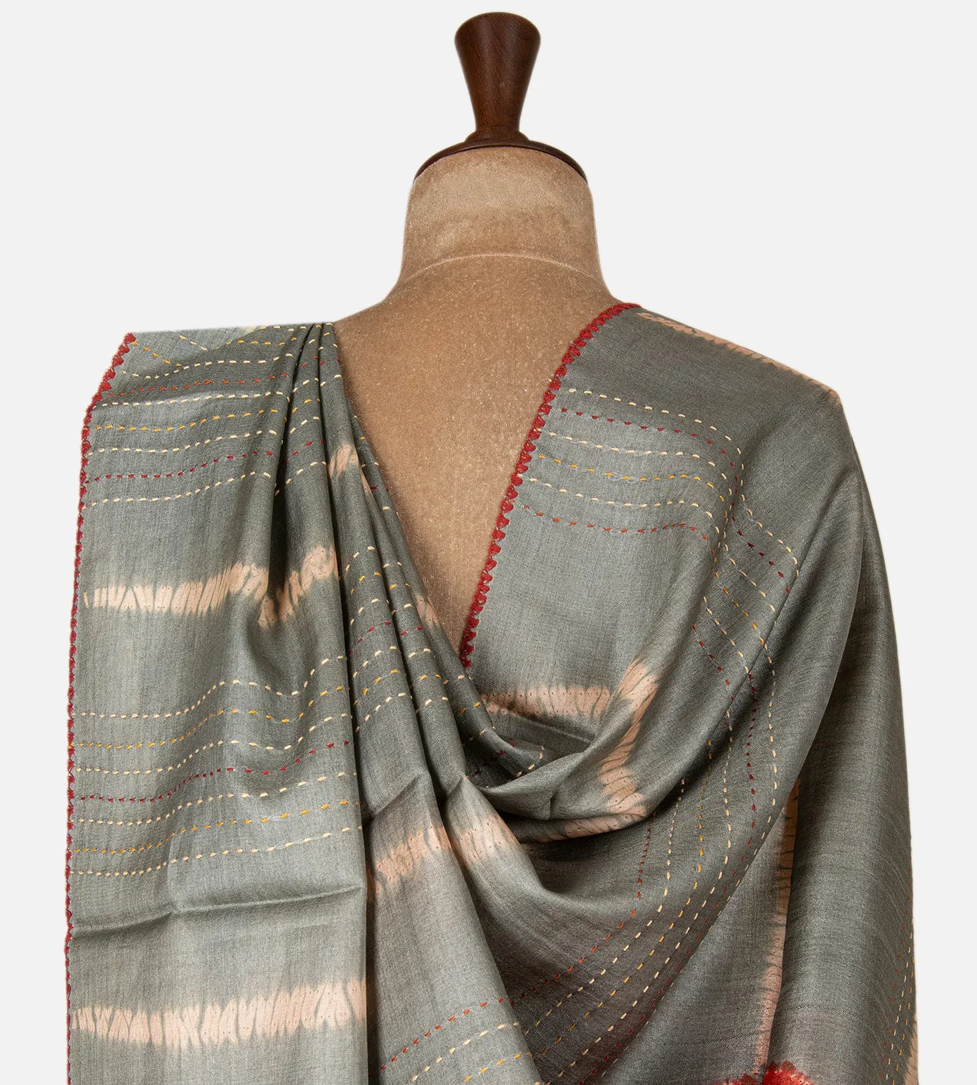 Green Shibori Tussar Saree