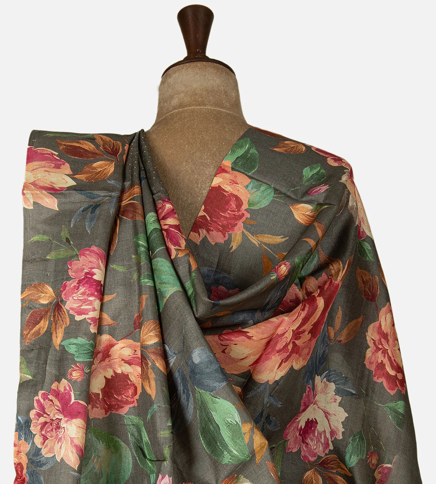 Grey Tussar Saree