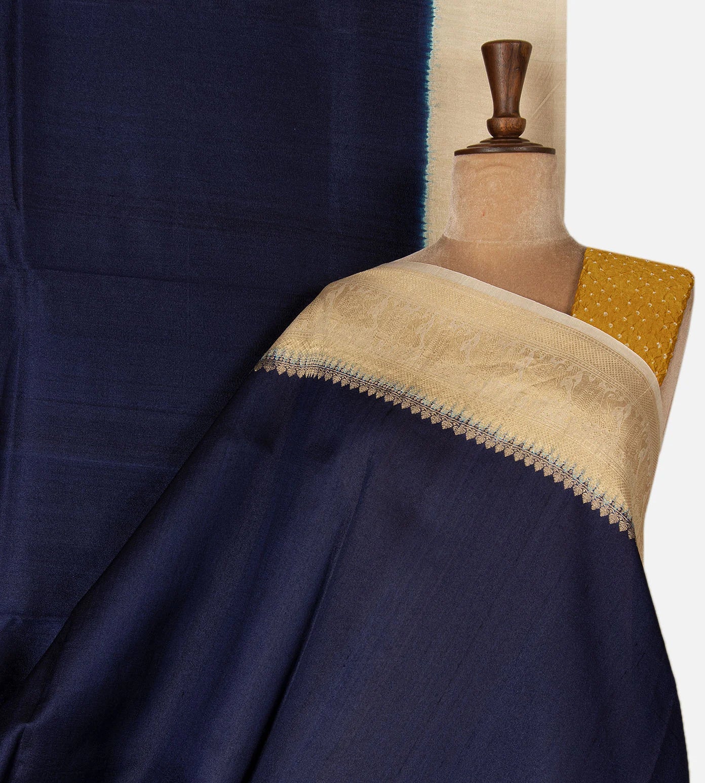 Blue Tussar Saree