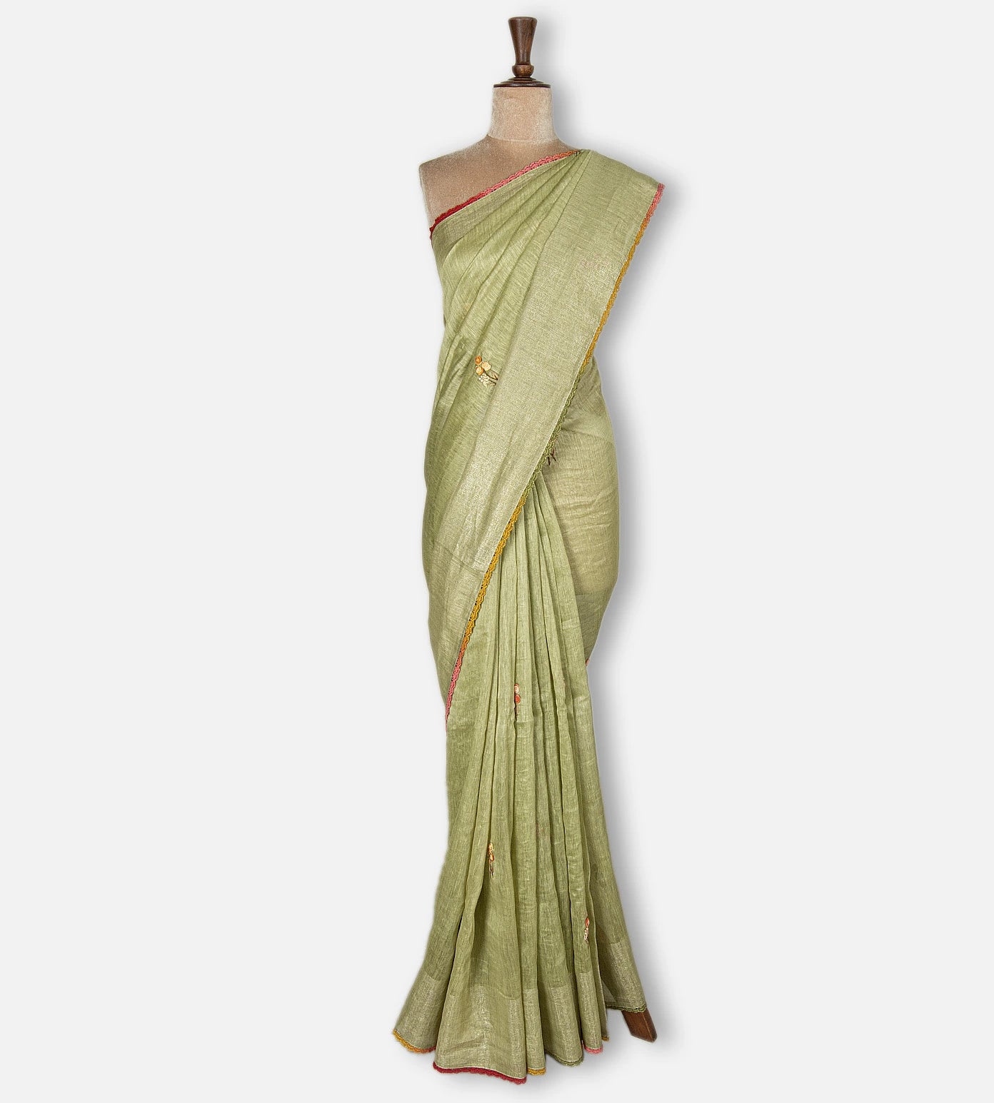 Light Green Linen Saree