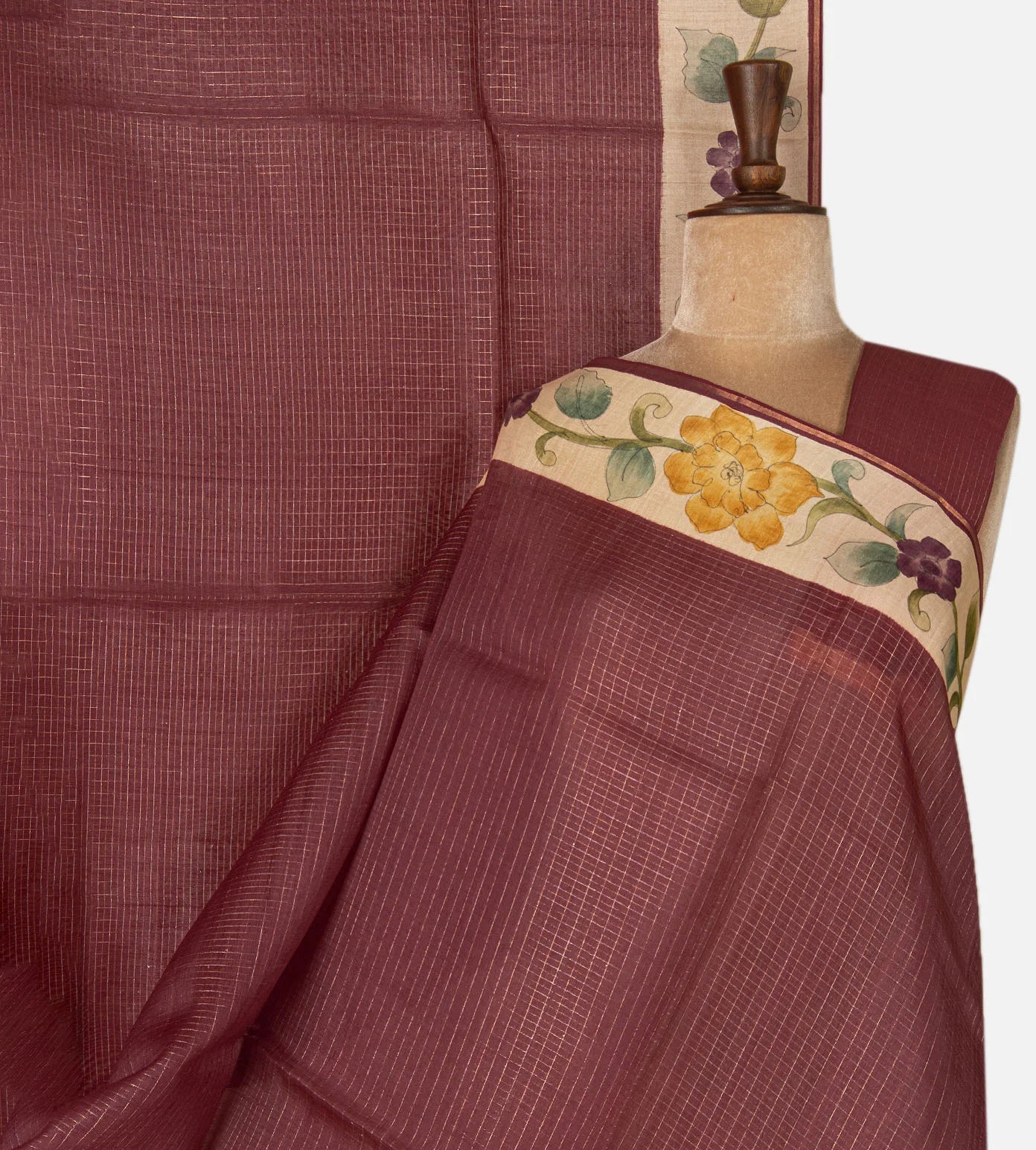 Pink Tussar Saree