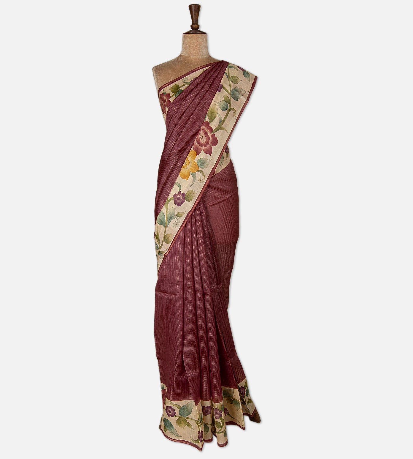 Pink Tussar Saree