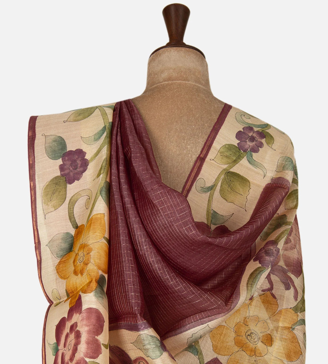 Pink Tussar Saree