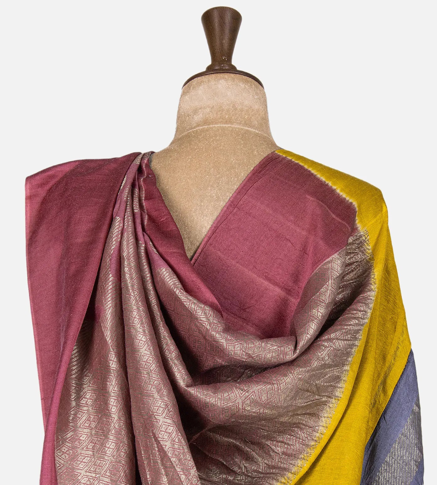 Pink Banarasi Tussar Georgette Saree