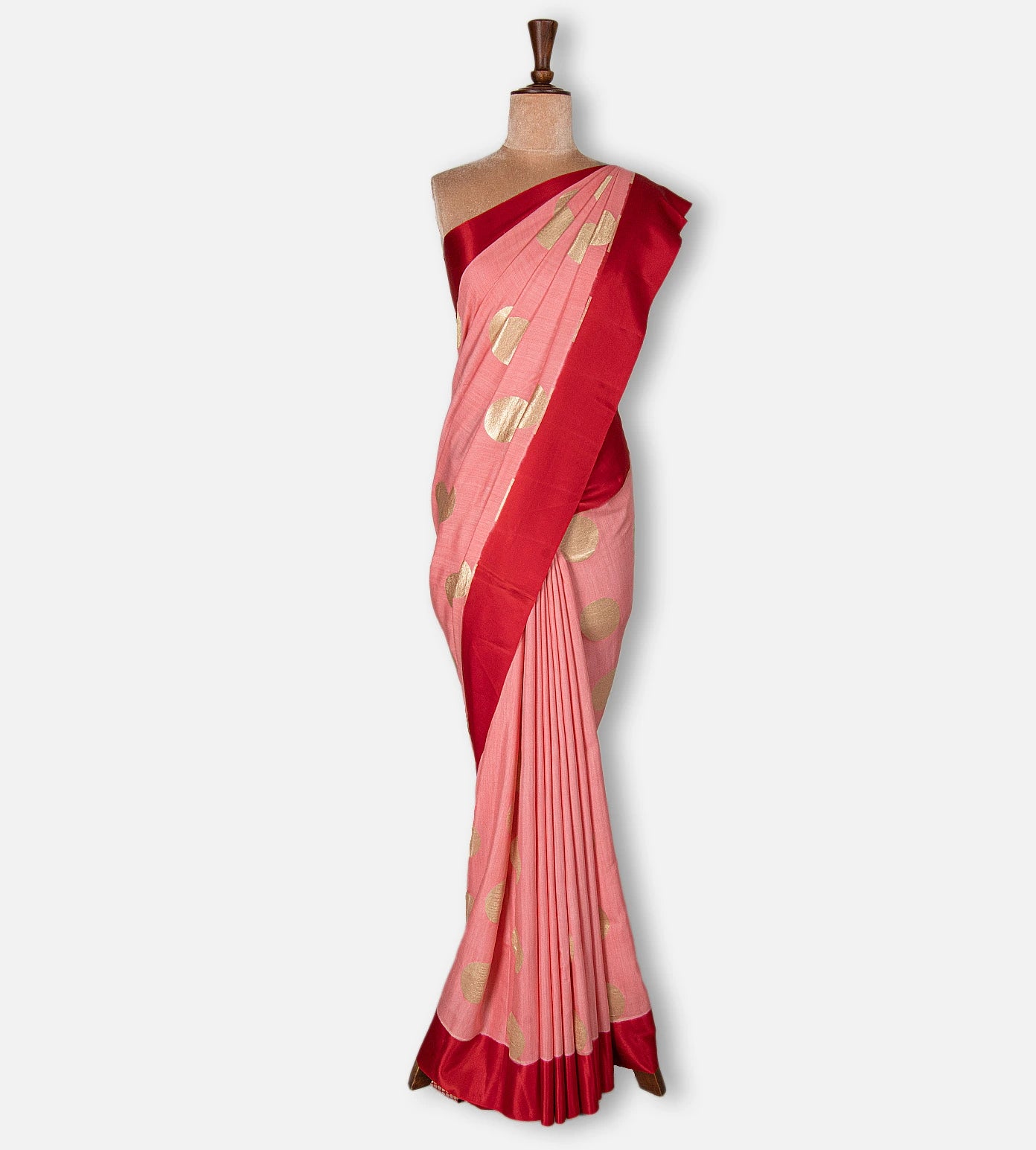Pink Banarasi Tussar Georgette Saree