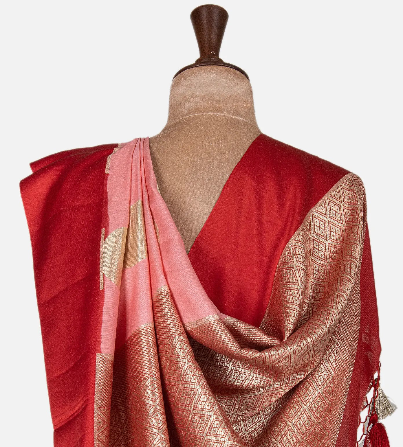 Pink Banarasi Tussar Georgette Saree