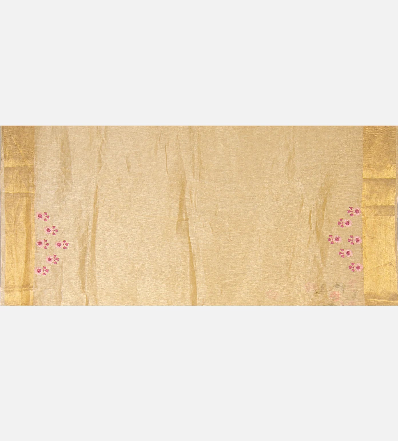 Beige Linen Saree