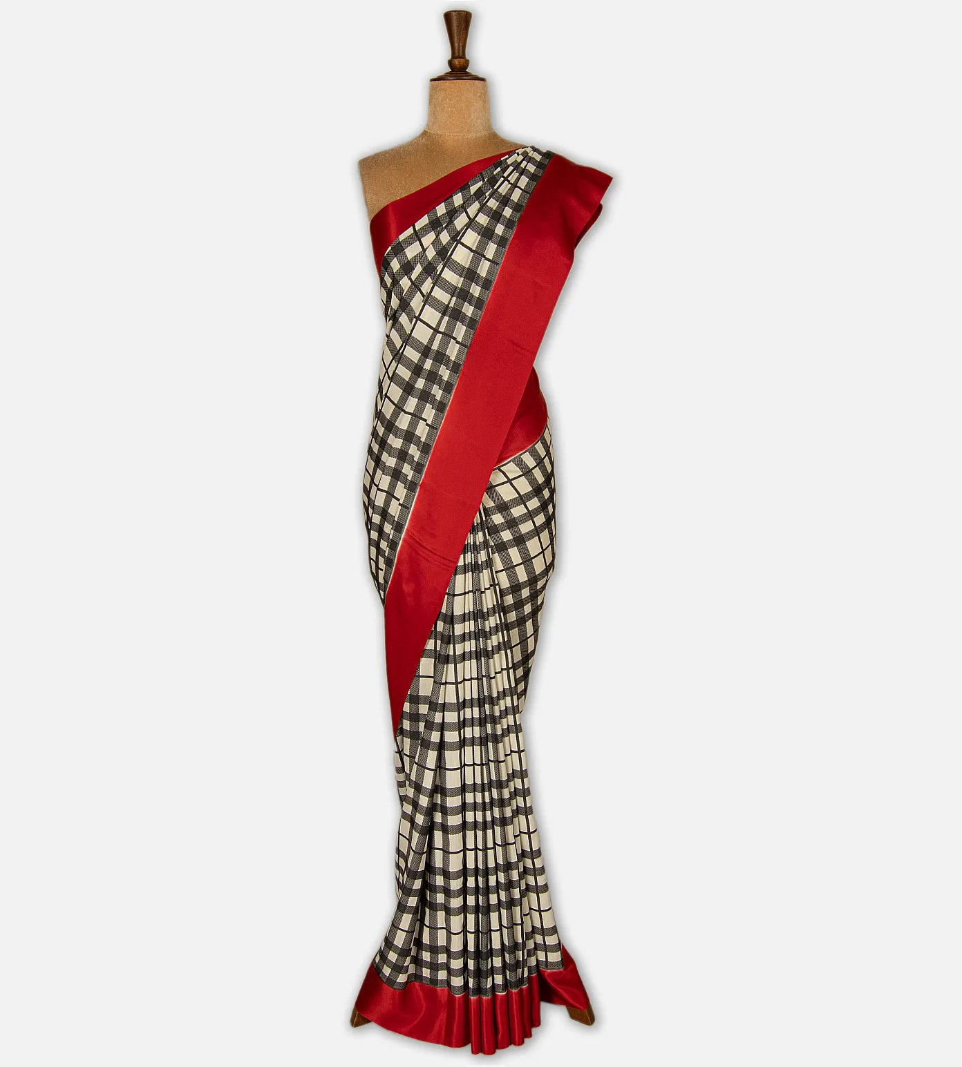 Off-White Banarasi Tussar Georgette Saree