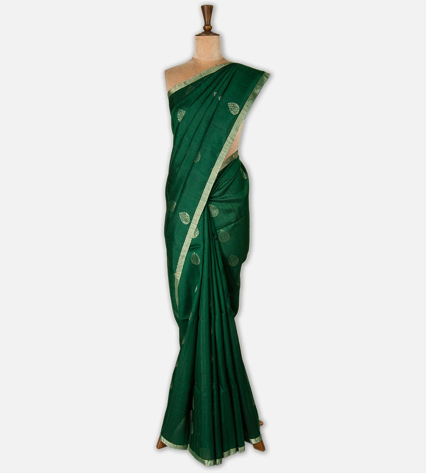 Green Raw Silk Saree
