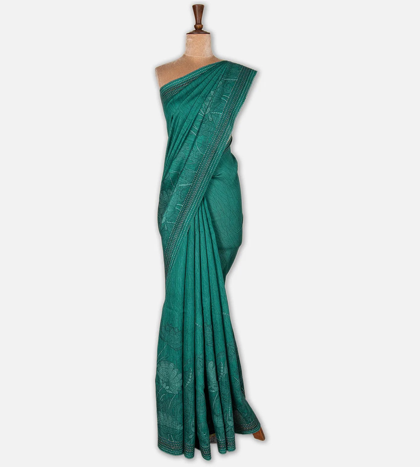 Blue Tussar Saree